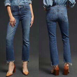 MOTHER The Insider High-Rise Cropped Bootcut Jeans In Girl Crush